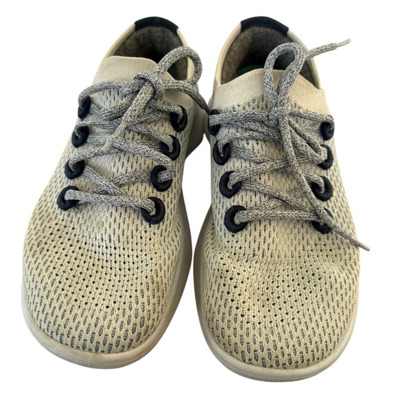 Allbirds Tree Runners Shoes Women’s 9 Off White Gray Blue Wool Lined running - Picture 2 of 7